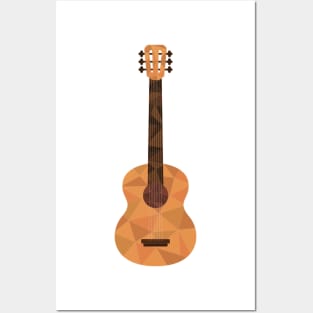 Low Poly Guitar Posters and Art